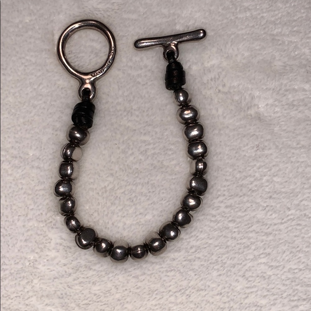 Uno de 50 Silver Brown Leather Bracelet